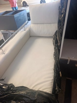 Sofá Chaiselongue Polipiel Blanco