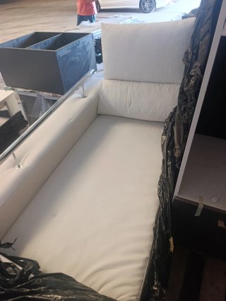 Sofá Chaiselongue Polipiel Blanco