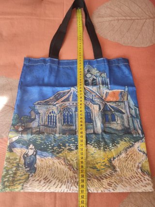 Bolsa Tote con pintura de iglesia