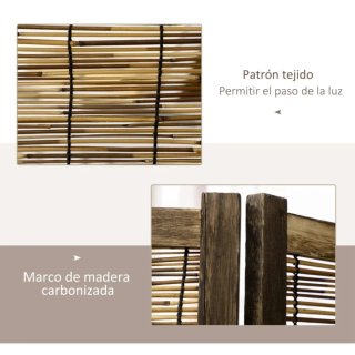 Biombo de bambú 4 paneles