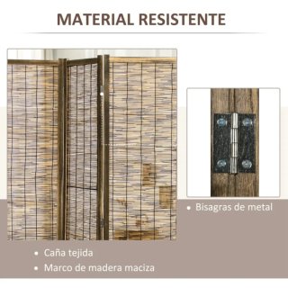 Biombo de bambú 4 paneles