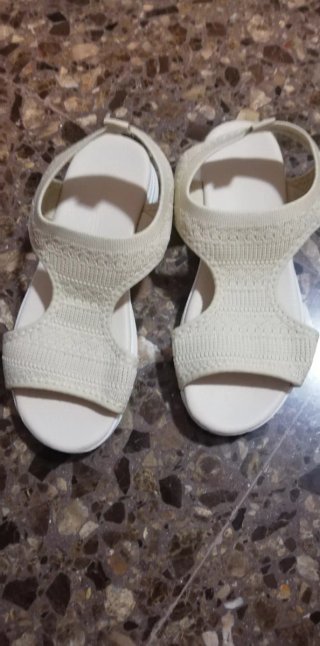 Sandalias Planas Ortopédicas Beige/Blanco
