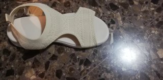Sandalias Planas Ortopédicas Beige/Blanco