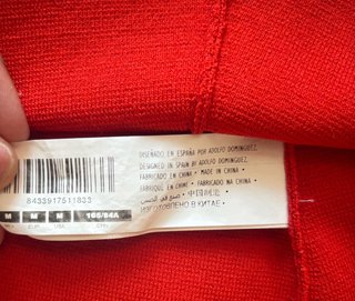Vestido Adolfo Domínguez Rojo Talla M
