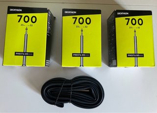 4 Cámaras Bicicleta 700x23-32 Presta 80mm
