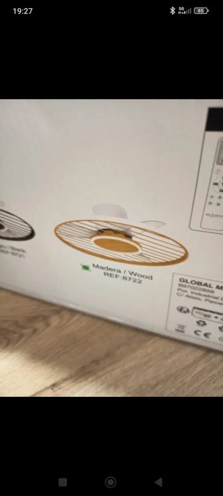 Ventilador de techo con luz LED madera Nuevo