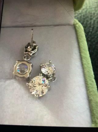 Pendientes Moissanite Diamantes plata hay dos mode
