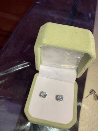 Pendientes Moissanite Diamantes plata hay dos mode
