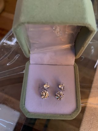 Pendientes Moissanite Diamantes plata hay dos mode