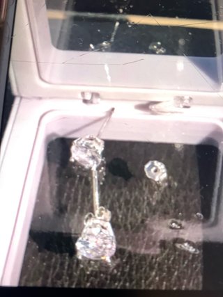 Pendientes Moissanite Diamantes plata hay dos mode