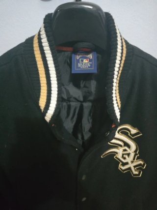 Chaqueta Béisbol Majestic SOX Negra y Dorada