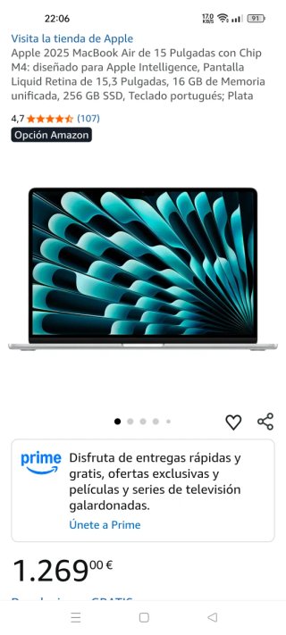 MacBook Air chip  M4 ,512gb ,15.3 "pantalla
