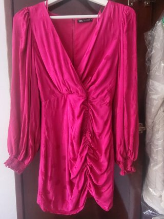 Vestido Zara fiesta rosa