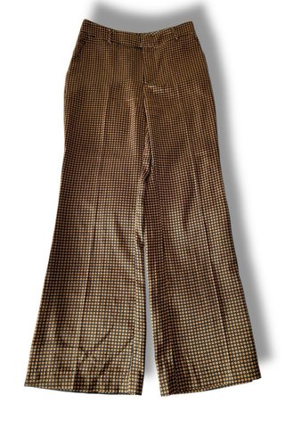 Pantalón ancho Mango satinado estampado