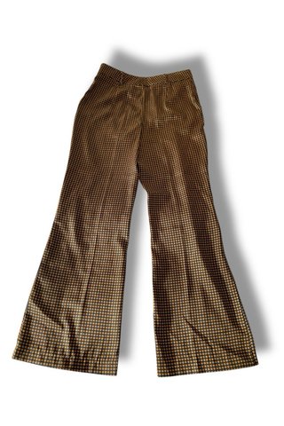 Pantalón ancho Mango satinado estampado