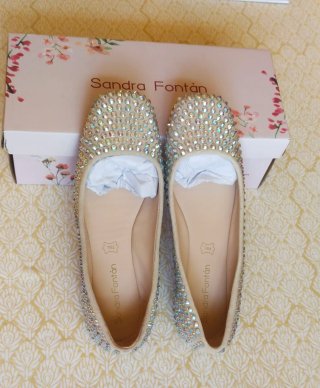Bailarinas Sandra Fontán Beige Talla 38