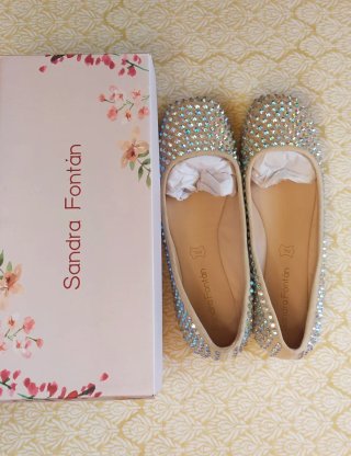 Bailarinas Sandra Fontán Beige Talla 38