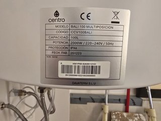 Termo Centro Confort Bali 100L
