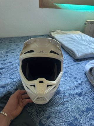 Casco Alpinestars SM7 motocross blanco talla M