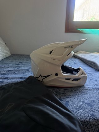 Casco Alpinestars SM7 motocross blanco talla M
