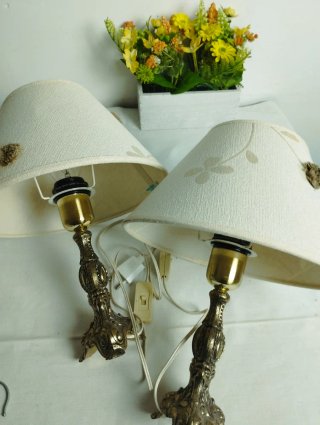 Coppia di lampade da comodino vintage