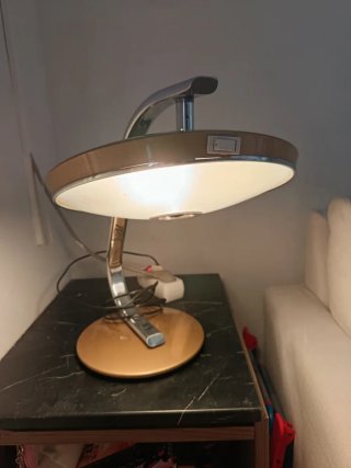 Lámpara Fase 520 Metal Marrón y Plata