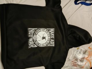 Sudadera con capucha Make Art Not War XXL