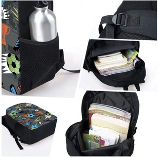 Set 3 Piezas Mochila Escolar Fútbol