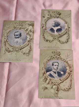 Lote Postales Antiguas UPU España Reyes