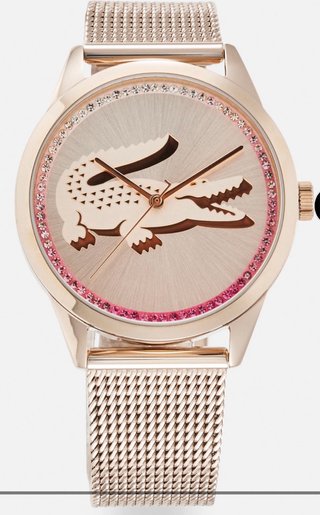 Reloj Lacoste Dorado y Rosa con Cocodrilo