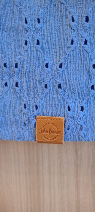 Top con cappuccio pizzo blu taglia L