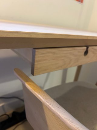 Escritorio y Silla Giratoria madera IKEA LISABO