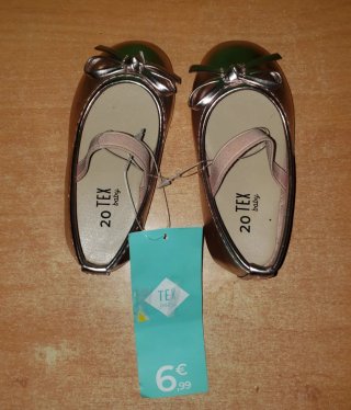 Manoletinas bailarinas doradas Talla 20