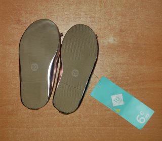 Manoletinas bailarinas doradas Talla 20