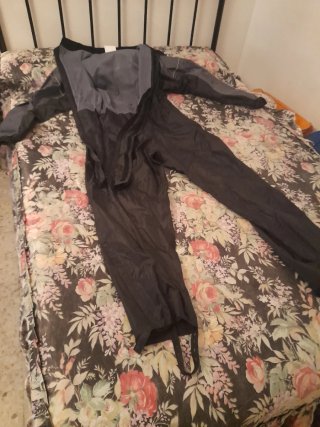 Traje de agua moto negro y gris