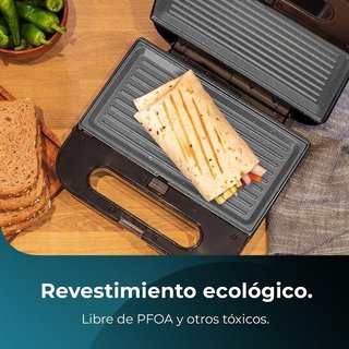 Cecotec Sandwichera Rock'nToast Grill +, 800W