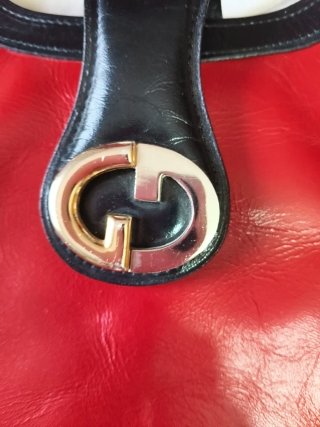 Bolso de mano Gucci rojo piel vintage