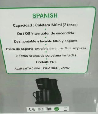 Cafetera Eléctrica Maxwell Power Negra
