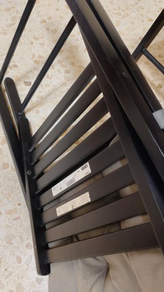 Sillas plegables Ikea madera negra