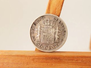 Moneda Plata 50 céntimos 1904 *0*4 Alfonso XIII
