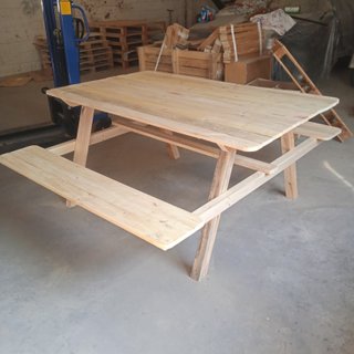 Mesa Merendero Camping Madera