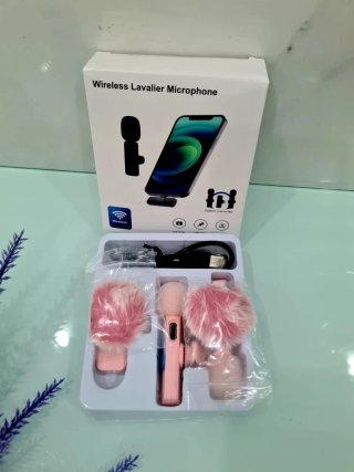 Microfones sem Fio Lavallier Rosa