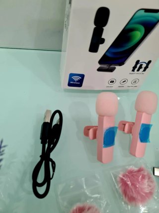 Microfones sem Fio Lavallier Rosa