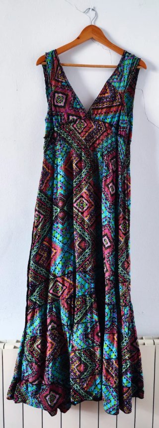 Vestido largo estampado