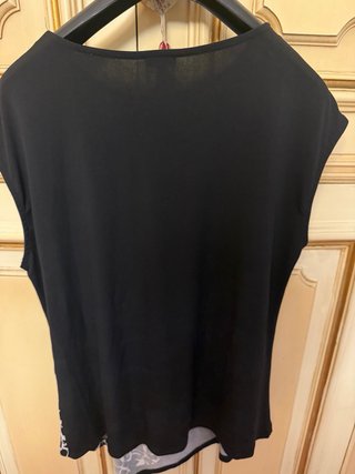 Top Lwie fantasia bianco e nero taglia XL