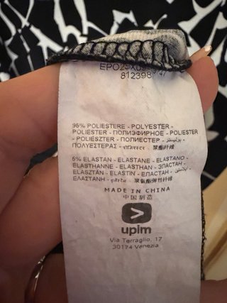 Top Lwie fantasia bianco e nero taglia XL