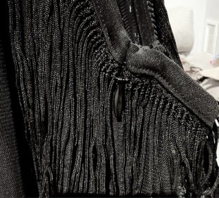 Vestido ASOS Negro Flecos