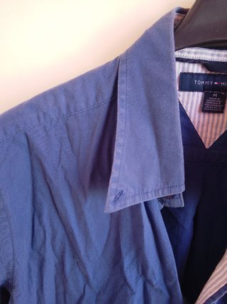 Camicia Tommy Hilfiger Uomo Slim Fit Cotone Blu