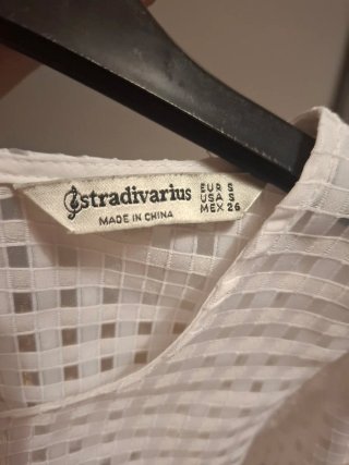 Camisa Stradivarius Blanca Talla S