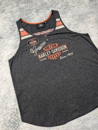 Harley Davidson Camiseta Tirantes Gris Vintage AP